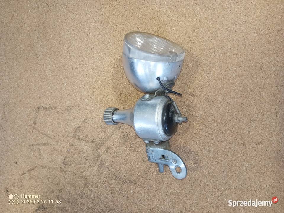  Lampa i dynamo do starego roweru DDR Ruhla Części i akcesoria Ciosaniec