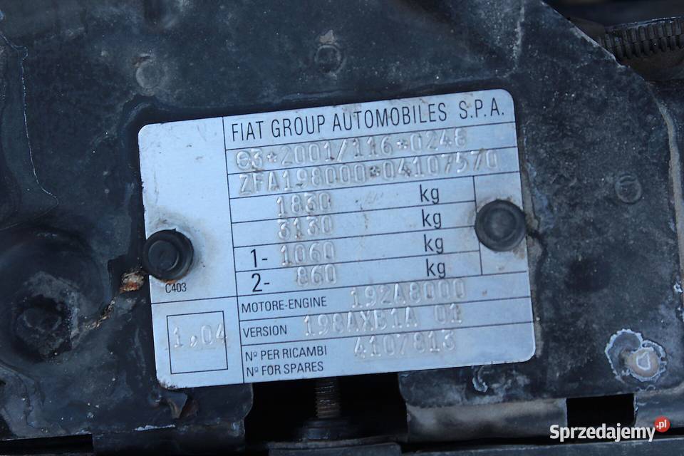 Fiat Bravo II 19 JTD Dynamic 120 2007 r nieuszkodzony Bravo Białystok