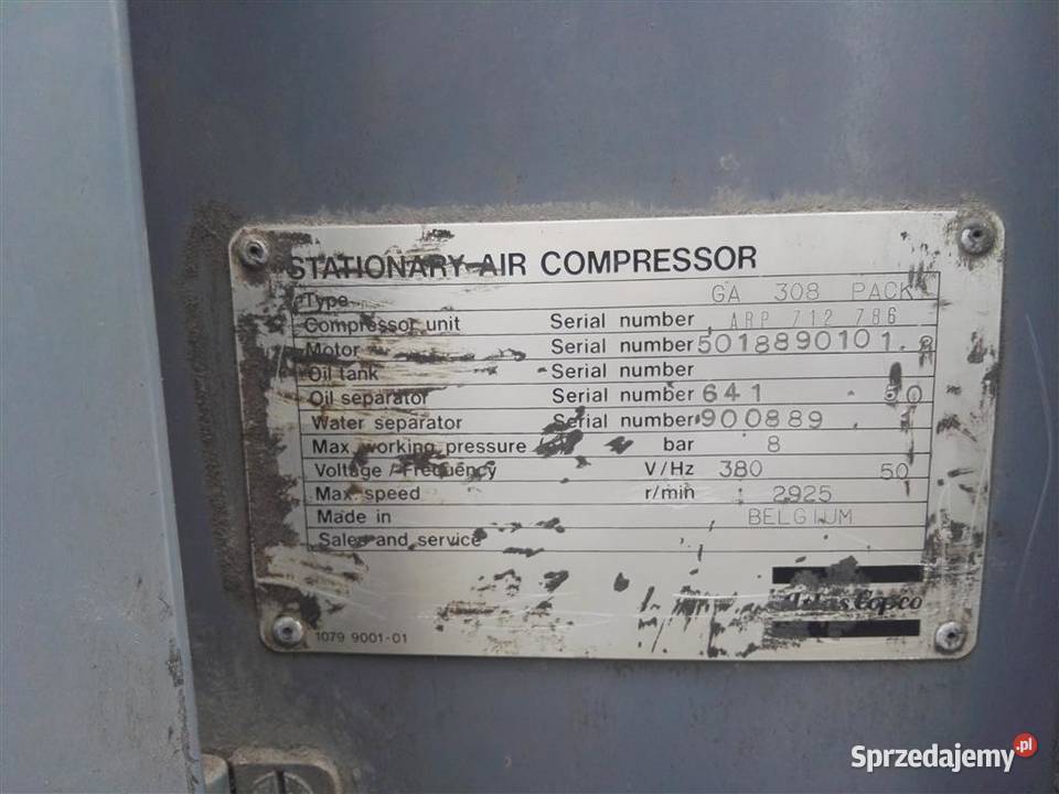 Sprężarka śr ATLAS COPCO GA308 22 kW S008293 Wilków