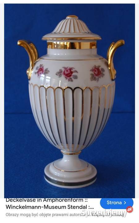 AMFORA FUSTENBERG W STYLU EMPIRE LATA 20TE Porcelana i szkło Pabianice