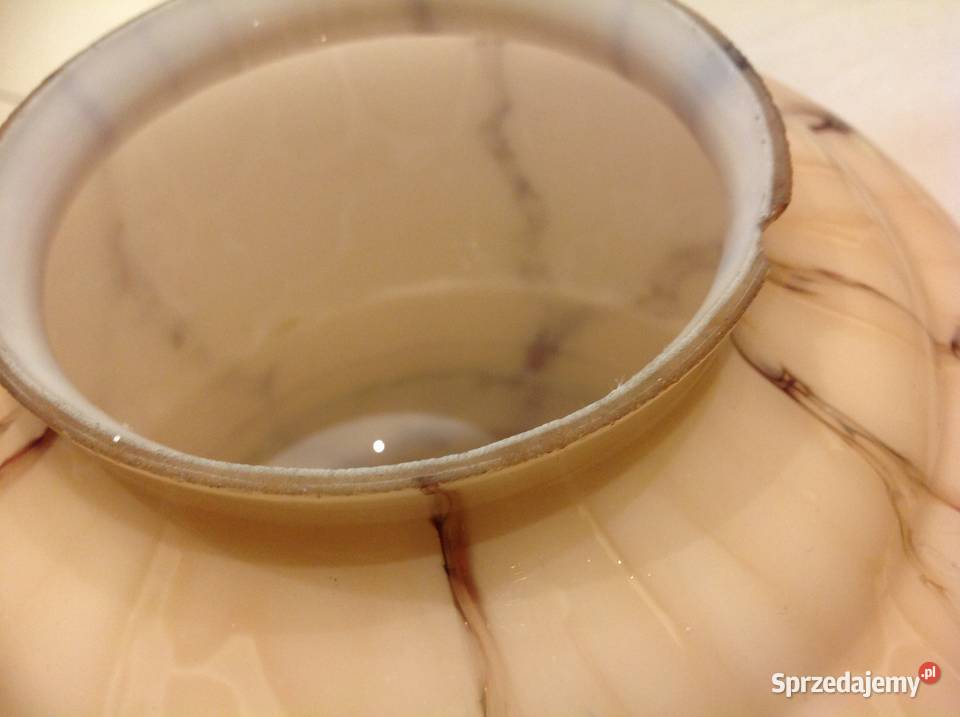 Stary Klosz Szklany Marmurkowy Art Deco Abażury i klosze lubuskie Nowa Sól