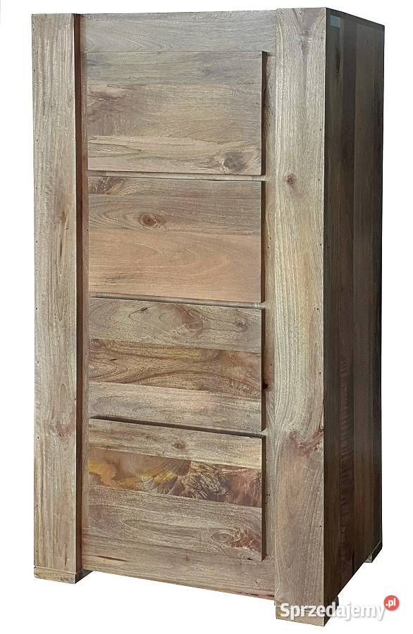 Wąski drewniany słupek komoda mango toffi 45cm Lublin