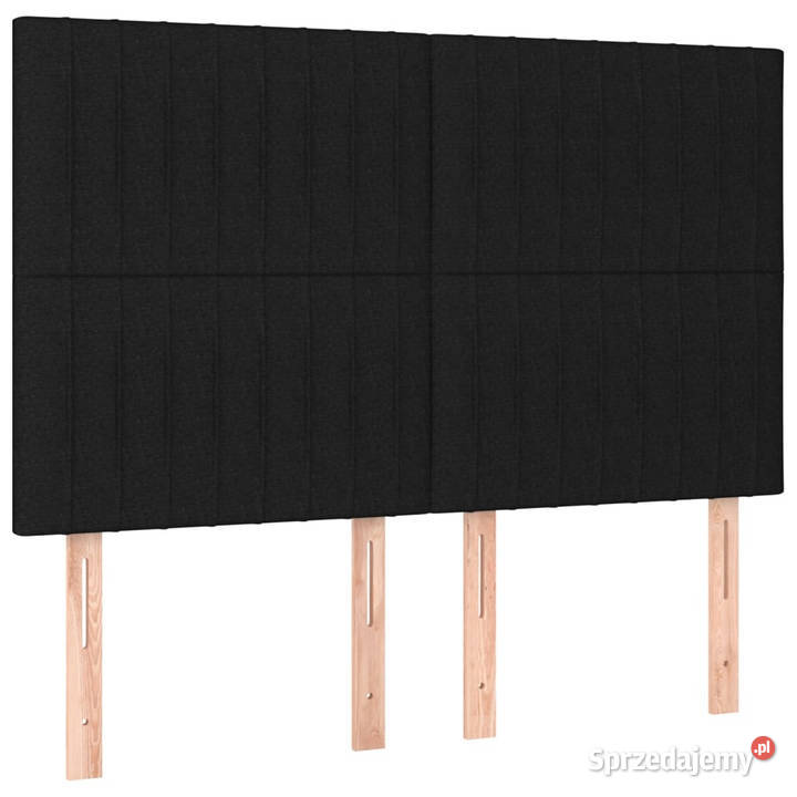 Zagłówek do łóżka z LED czarny 144x5x118128