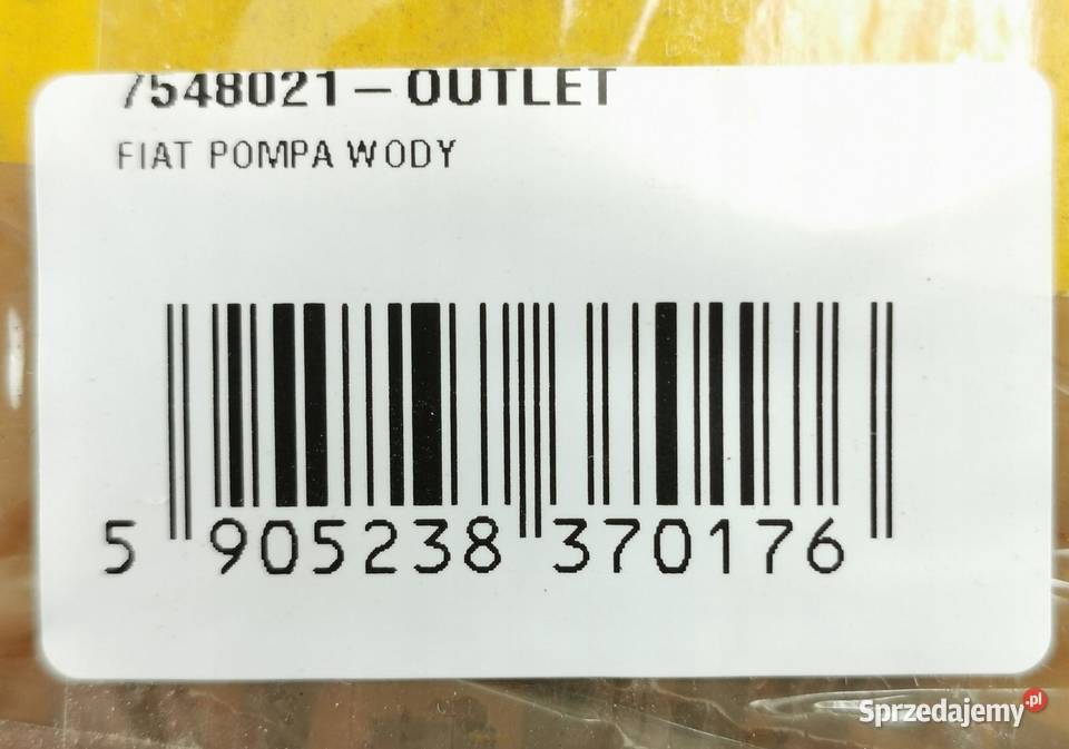 POMPA WODY FIAT UNO 19861990 14 TD NOWY ORYGINAŁ