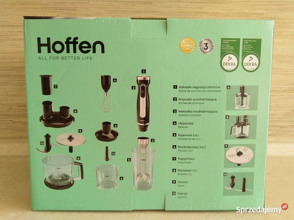 NAJTANIEJ Blender Ręczny 4 w 1 z Malakserem