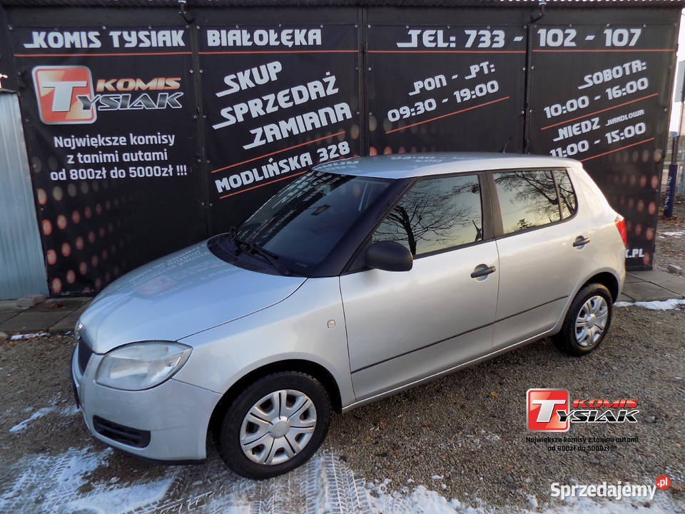 Skoda Fabia II 12 Benzyna LPG 60 2007 KOMIS srebrny mazowieckie