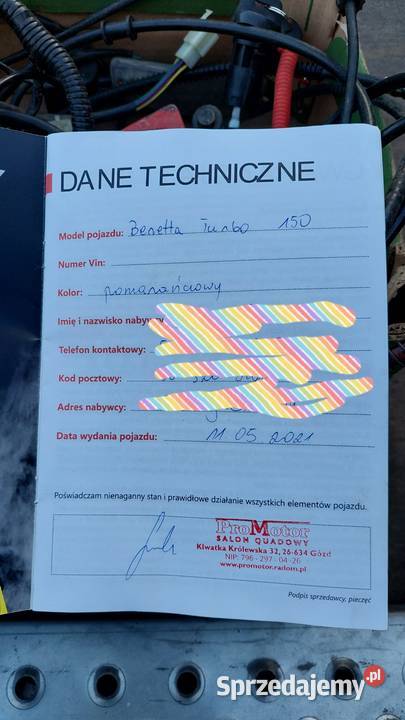 Quad Beretta 150cc uszkodzony łódzkie Skierniewice sprzedam