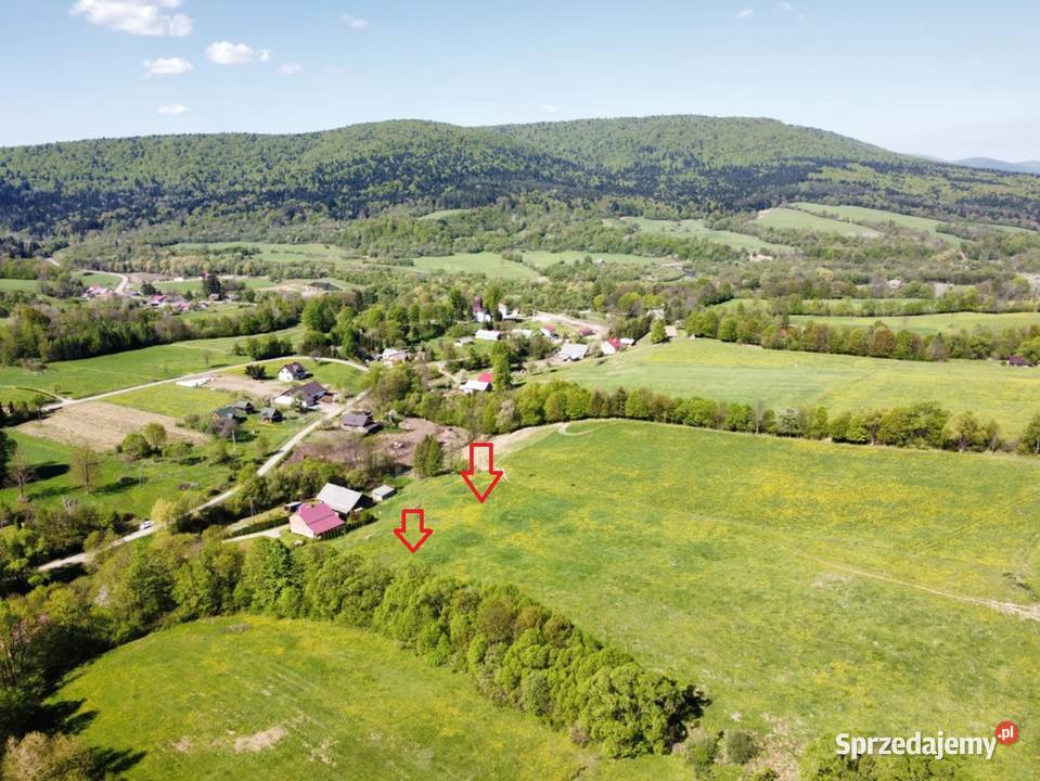 Widokowe działki pod rekreacje strumykiem rekreacyjna podkarpackie