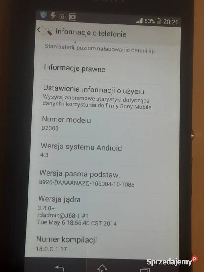 TELEFON SONY XPERIA Szczecinek