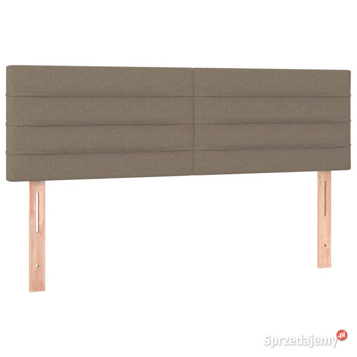 Zagłówek do łóżka z LED taupe 144x5x7888 tkanina
