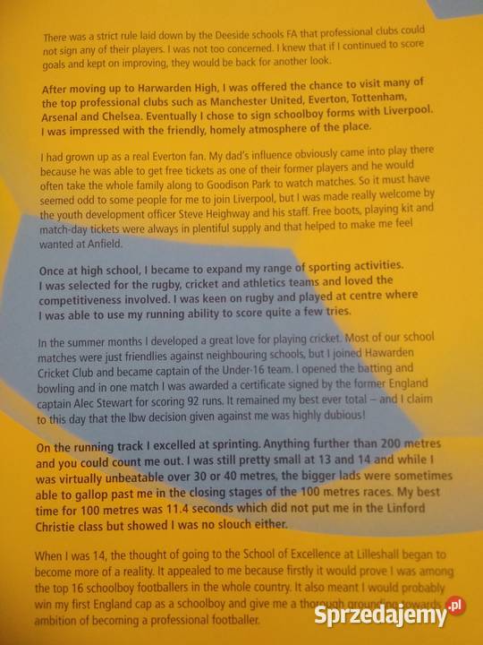 Michael Owen In Person książka Manchester United