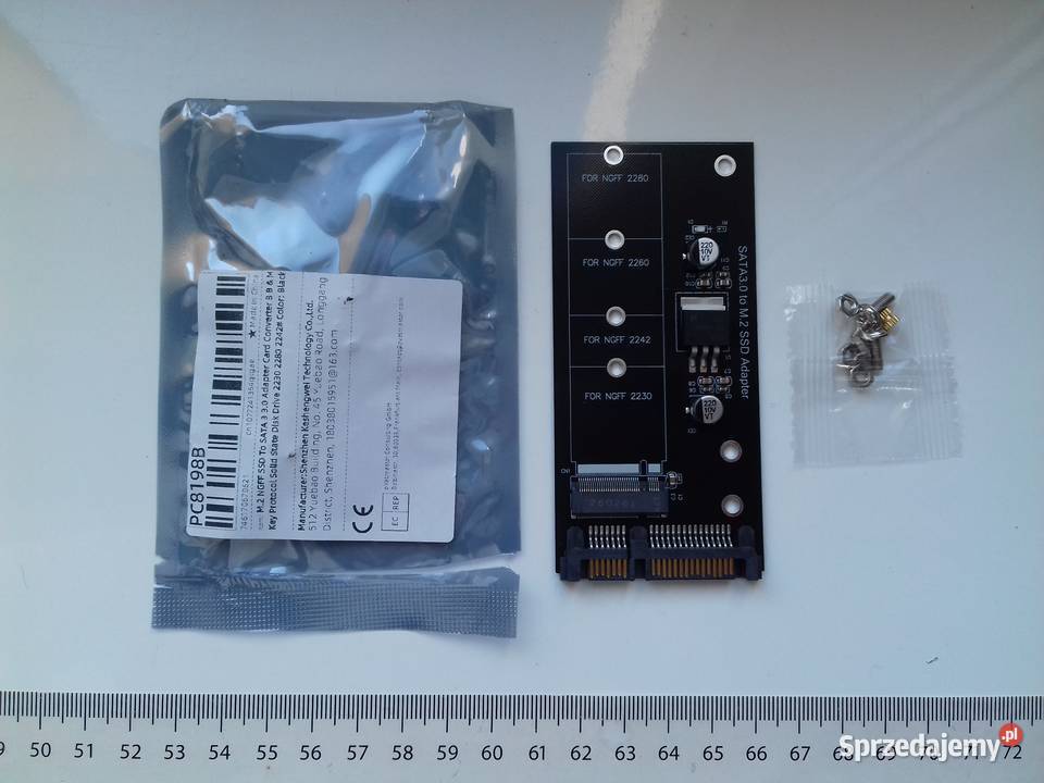 Adapter dysku SSD M2 SATAIII NGFF do SATA30 BKEY kujawsko-pomorskie Bydgoszcz