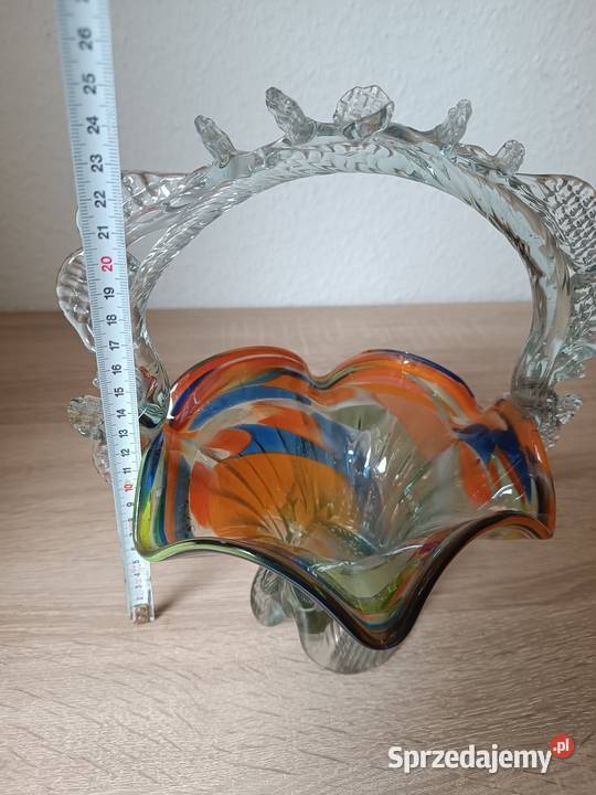 Kryształowy koszyk Porcelana i szkło