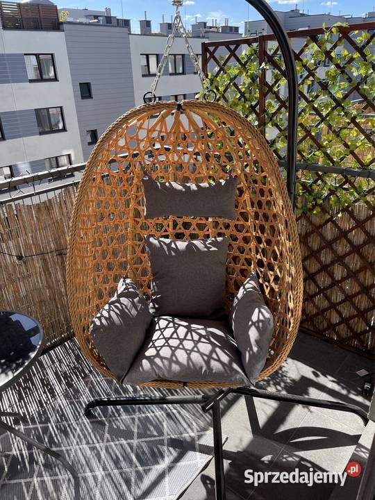 Fotel wiszący wolnostojący kokon metal Białystok