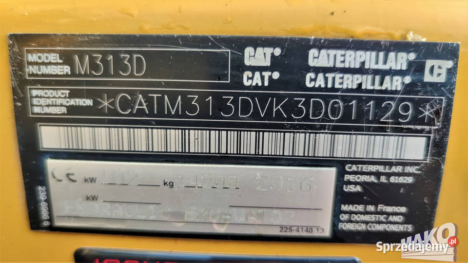 Koparka kołowa Caterpillar M313D CAT M 313 D 14t Kabina Ostrowiec Świętokrzyski