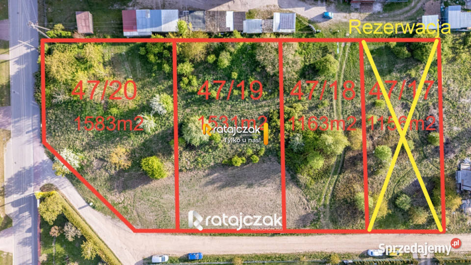 Do sprzedaży działka 1156m2 Wierzchucino utwardzona