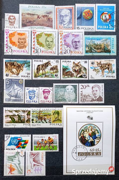 Znaczki polskie 1985 kasowane Filatelistyka sprzedam