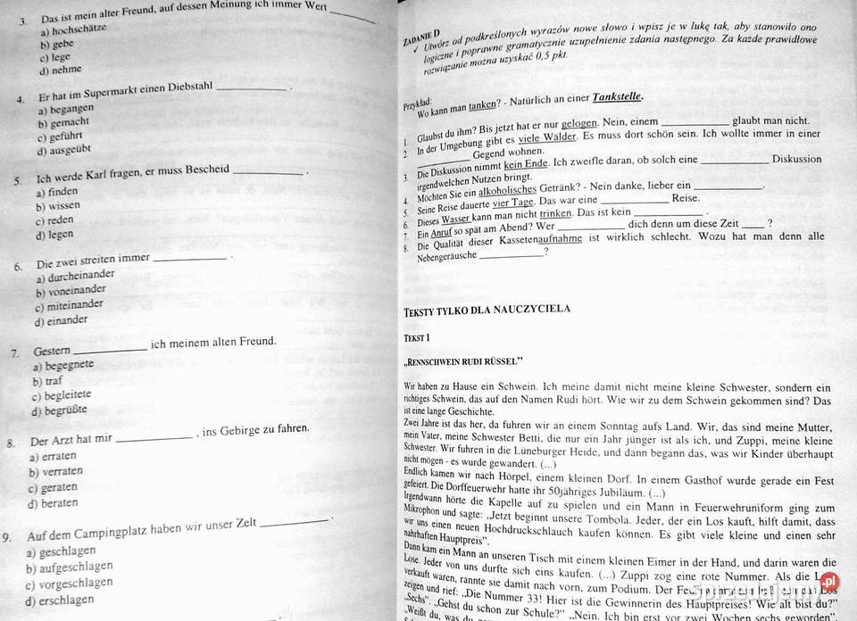 Język niemiecki Informator maturalny Matura 1999 miękka Chełm