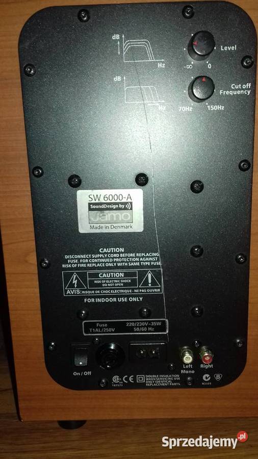 Kolumna głośnik subwoofer drewniany 35W Kołobrzeg
