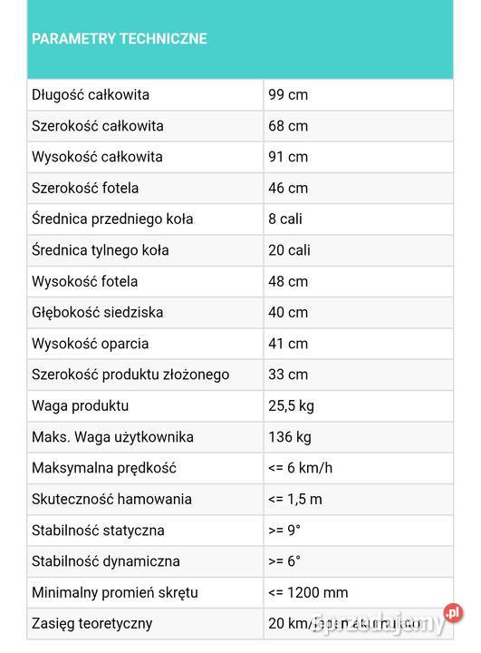 Wózek inwalidzki elektryczny Dzierżoniów