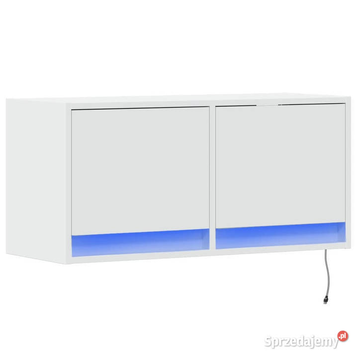 Ścienna szafka TV z LED biała 80x31x35 WM852355 sprzedam