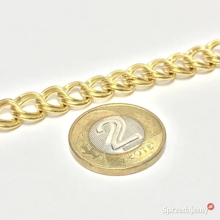 Złota BRANSOLETKA damska 18K podwójna PANCERKA złote Warszawa