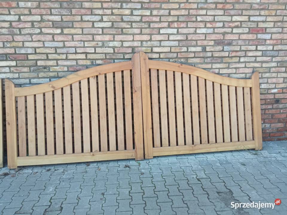 Drewniana brama furtka solidny komplet sprzedam