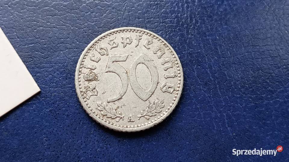 Stare monety 50 pfennig 1942 A Niemcy Lesko