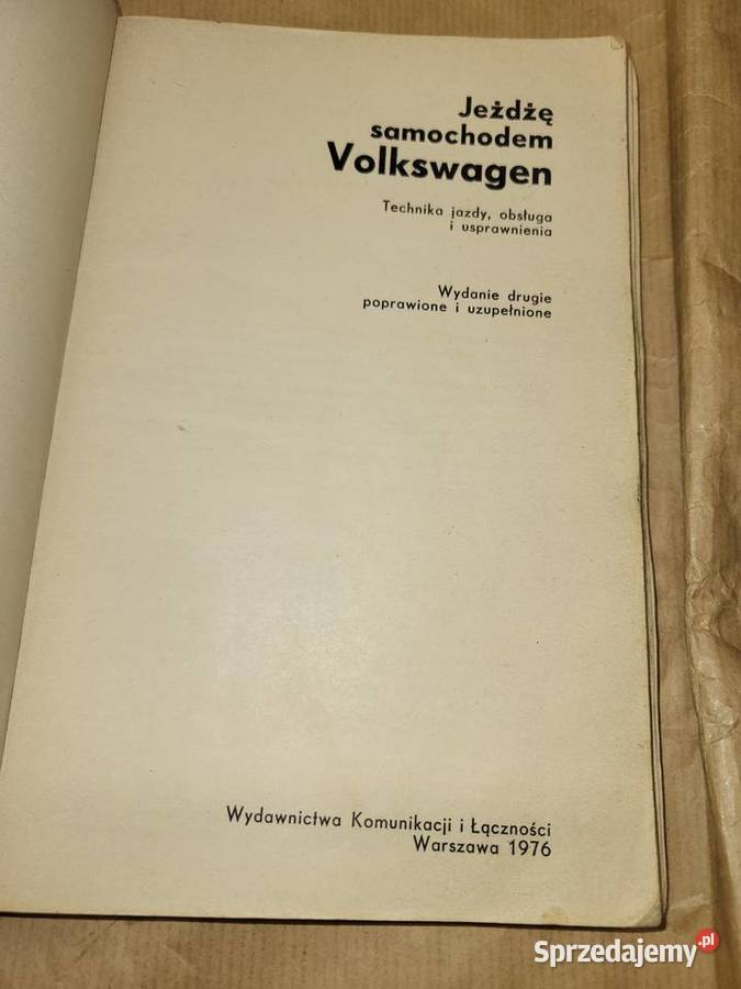 VW Garbus Książka Jeżdżę samochodem Volkswagen sprzedam