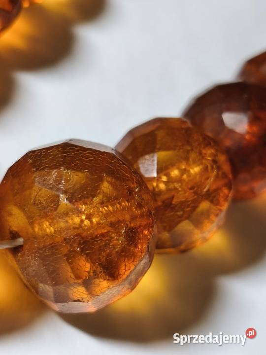 Naszyjnik Bursztyn Fasetowany antyk Białystok