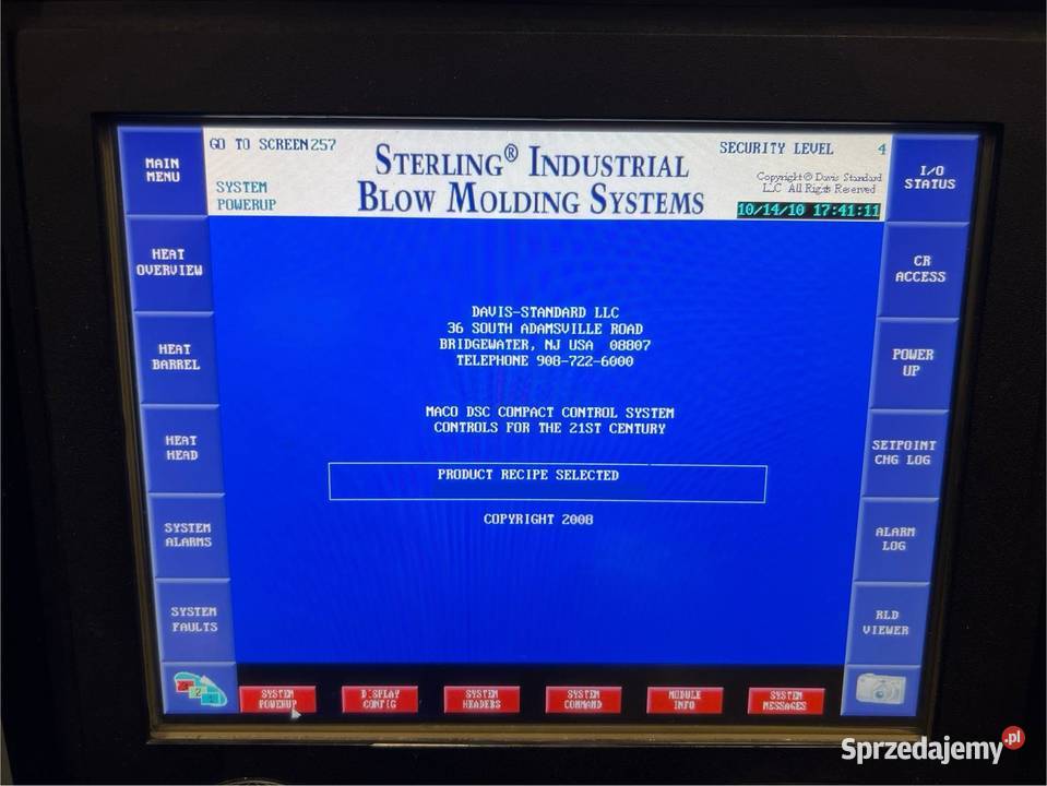 Wytłaczarka z rozdmuchem akumulacyjnym Sterling Produkcja zachodniopomorskie Białogard sprzedam