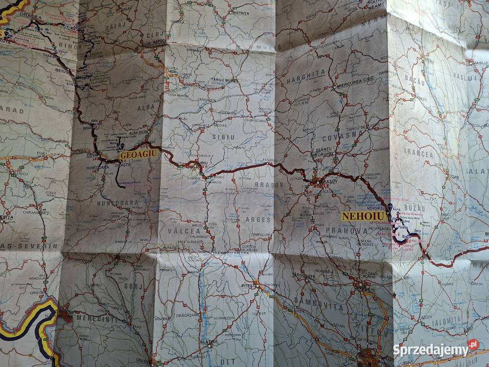 Romania mapa Treasures of Nature and Vestiges Kraków