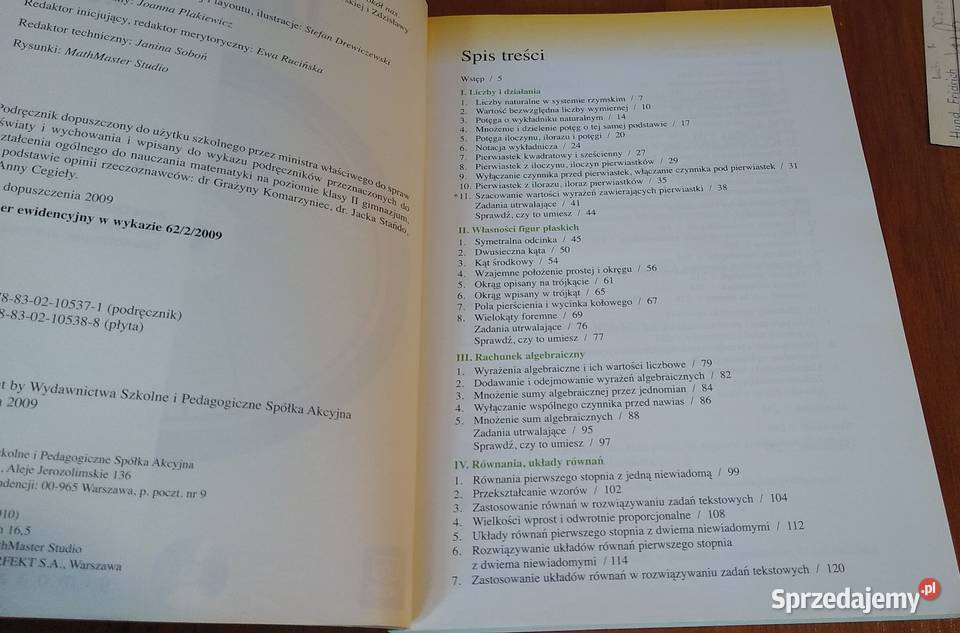 Matematyka wokół nas gimnazjum 2 podręcznik Gdańsk sprzedam
