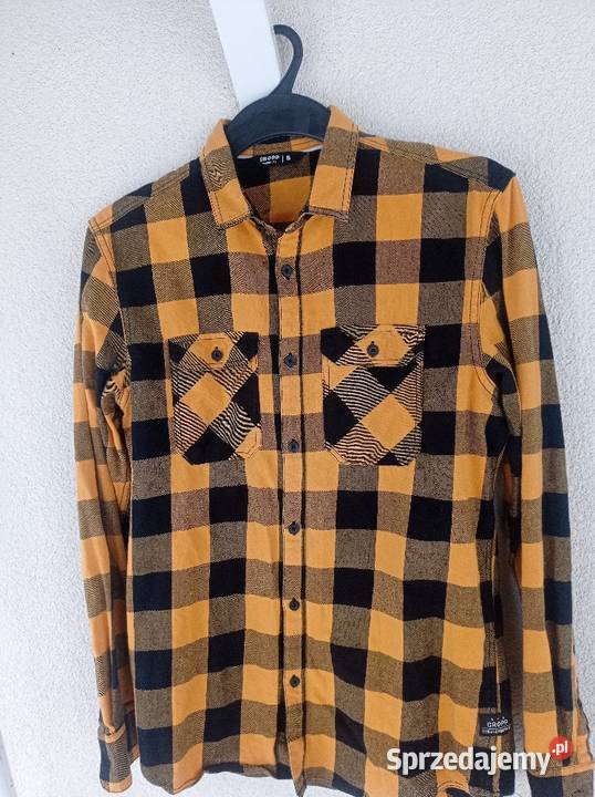 Koszula w kratę musztardowa dziewczęca długi małopolskie