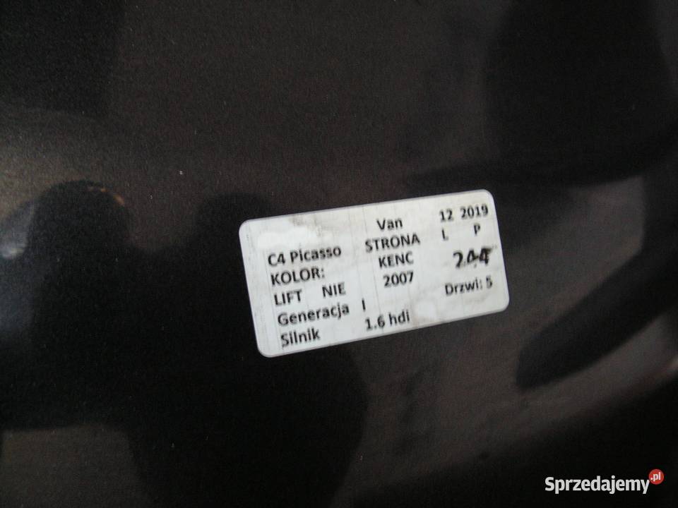 LOTKA STOP BAGAŻNIKA CITROEN C4 PICASSO KENC Zbierkowo sprzedam