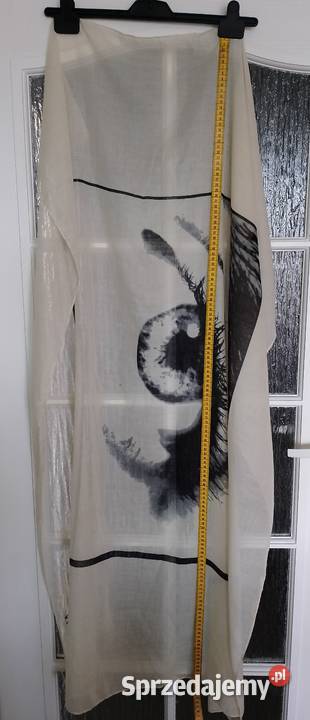 Szalik CALVIN KLEIN Women kremowy z wzorem oka Uniseks Oborniki