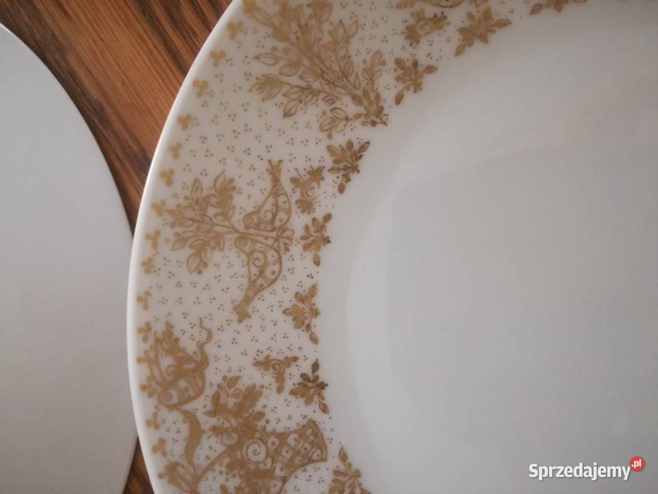 Rosenthal Piękne biało złote talerzyki vintage Ceramika i szkło Jastrzębie-Zdrój