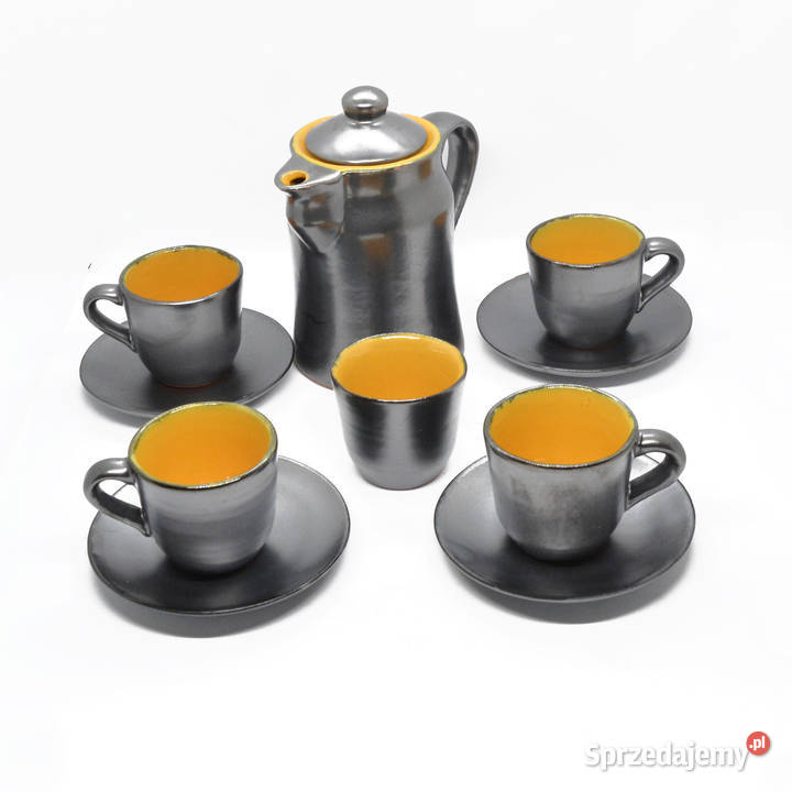 Ceramiczny serwis kawowy Gramann Topferei Rmhild Warszawa
