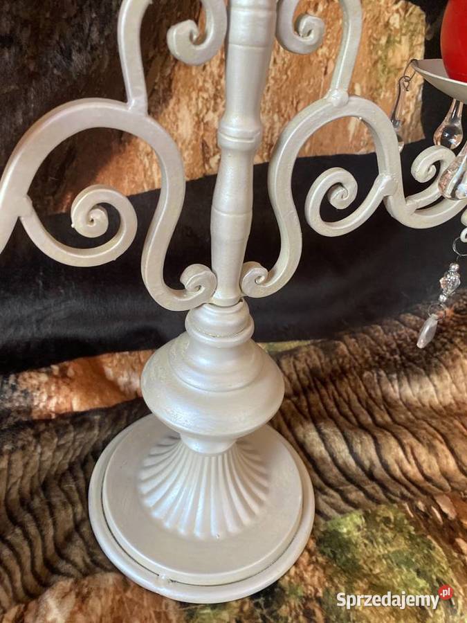 Świecznik metaloplastyka szklane sople Bystrzyca Kłodzka