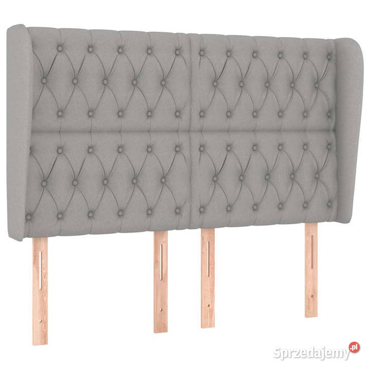 Zagłówek uszak jasnoszary 147x23x118128 tkanina Warszawa