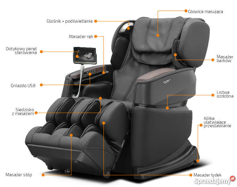 FOTEL MASUJĄCY SOUL Do masażu elektr Dotykowy 19 Kępno