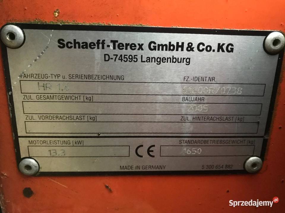 Mini koparka Schaeff Terex HR 16 Sosnowiec