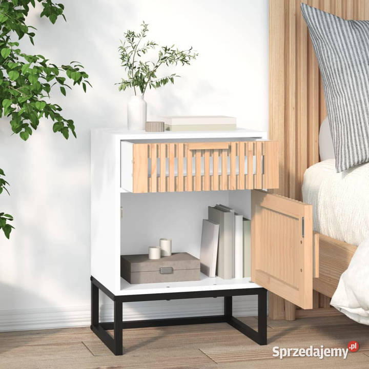 Szafka nocna biała 40x30x555 materiał Warszawa