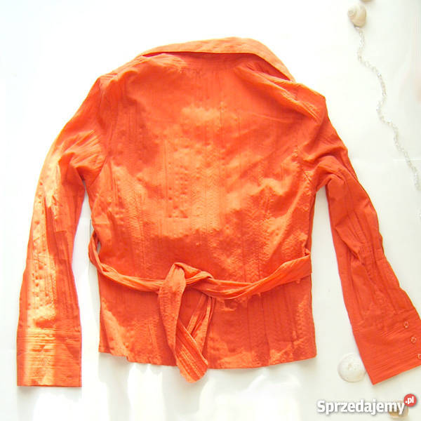 Bluzka pomarańczowa wiązana Odzież sprzedam