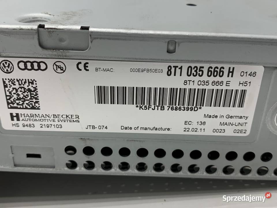 CZYTNIK NAWIGACJI AUDI A5 8T 8T1035666H 0717
