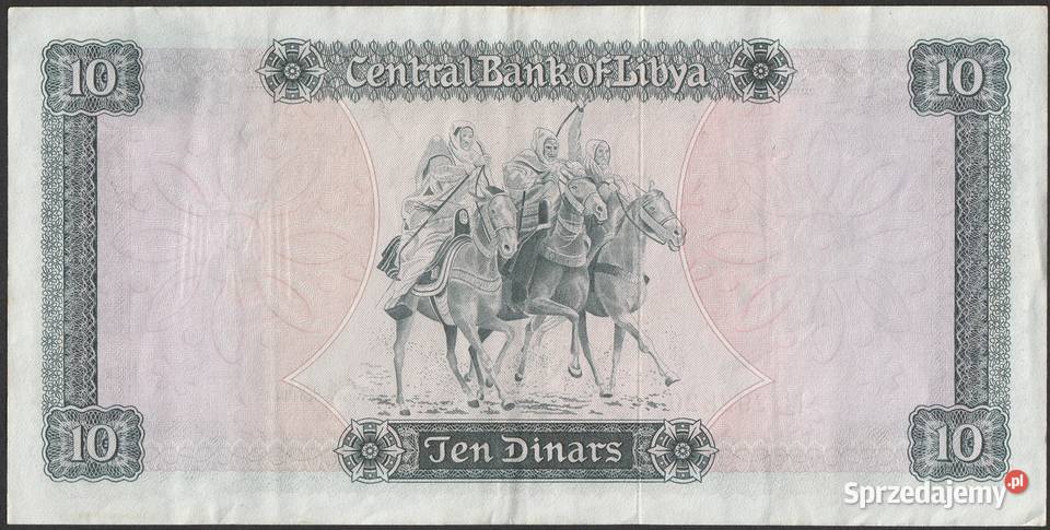 LIBIA 10 DINARÓW 1972 EL MUKHTAR IA 24 Numizmatyka Antyki, Sztuka, Kolekcje łódzkie Łódź