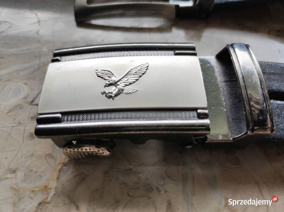 skórzany skórkowy pasek dwie klamry klasyczny ze świętokrzyskie Kielce