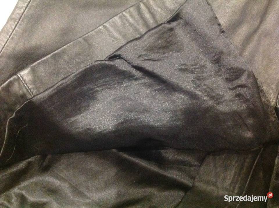 Płaszcz Czarny Skórzany Damski DG r ML Nowa Sól sprzedam