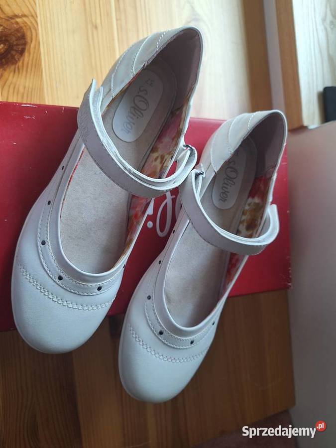 Buty do komuni białe baleriny soliver 3536 37 38 Chłopy