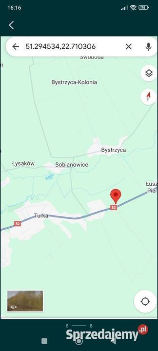 Działka rolną Turka rekreacyjna ogrodnicza pod